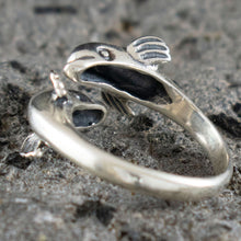 Load image into Gallery viewer, Minoan Dolphins Head Silver Ring Size Between Us 6 to 8 1/2 - High Quality Item
