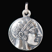 Load image into Gallery viewer, Athens Tetradrachm - Goddess Athena &amp; Owl of Wisdom Silver Pendant
