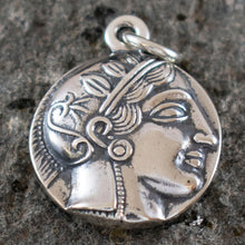 Load image into Gallery viewer, Athens Tetradrachm - Goddess Athena &amp; Owl of Wisdom Silver Pendant
