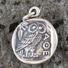 Load image into Gallery viewer, Athens Tetradrachm - Goddess Athena &amp; Owl of Wisdom Silver Pendant
