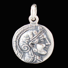 Load image into Gallery viewer, Athens Tetradrachm - Goddess Athena &amp; Owl of Wisdom Small Silver Pendant
