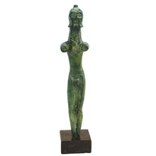 Load image into Gallery viewer, Charioteer of Delphi miniature bronze sculpture - Geometric Period Museum item
