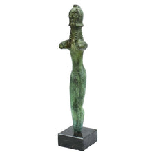 Load image into Gallery viewer, Charioteer of Delphi miniature bronze sculpture - Geometric Period Museum item
