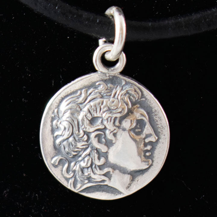 Alexander The Great small silver coin pendant - Macedonia King