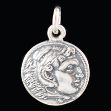 Load image into Gallery viewer, Alexander The Great Hercules Small Silver Coin Pendant - Macedonia Vergina King
