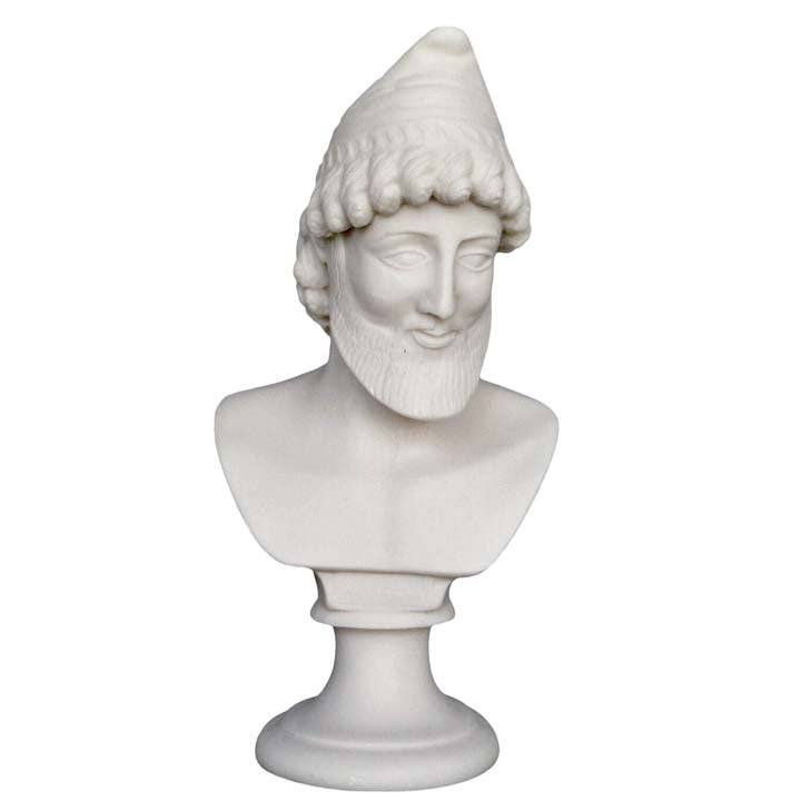 Odysseus King of Ithaca Alabaster Bust - Odyssey iliad Homer hero - Trojan War