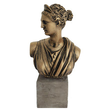 Load image into Gallery viewer, Artemis Goddess of Hunt bust sculpture - Diana Mistress of Animals
