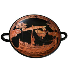 Load image into Gallery viewer, Odysseus Passing The Sirens - Red Figure Small Kylix Vase by Siren Painter
