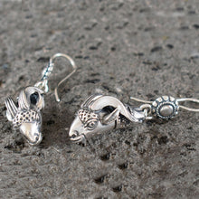 Load image into Gallery viewer, Capricorn Head Silver Earrings - High Quality Item - Ancient Greece
