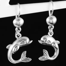 Load image into Gallery viewer, Dolphin Silver Earrings - Ancient Greece
