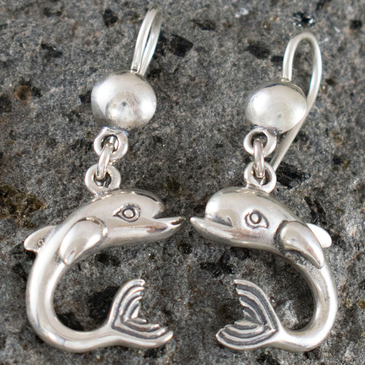 Dolphin Silver Earrings - Ancient Greece