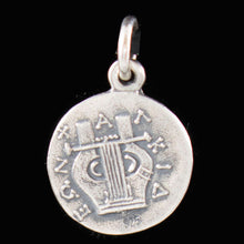 Load image into Gallery viewer, Chalkidian League God Apollo &amp; Lyre Small Silver Pendant - Olympian God
