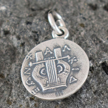 Load image into Gallery viewer, Chalkidian League God Apollo &amp; Lyre Small Silver Pendant - Olympian God
