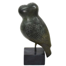 Load image into Gallery viewer, Owl of Wisdom Bronze statue figurine - Goddess Athena symbol - Athens
