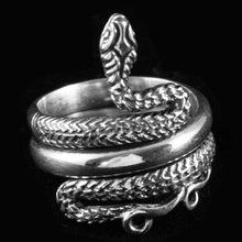 Load image into Gallery viewer, Minoan Snake Silver Ring Size Us 8 - Crete
