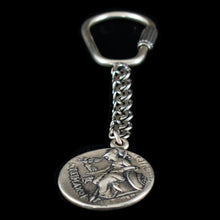 Load image into Gallery viewer, Alexander The Great Lysimachos Silver Keychain - Macedonia - Vergina King
