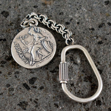 Load image into Gallery viewer, Alexander The Great Lysimachos Silver Keychain - Macedonia - Vergina King
