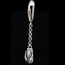 Load image into Gallery viewer, Ram&#39;s Head Sterling Silver Keychain - High Quality Item - Nobility - Capricorn
