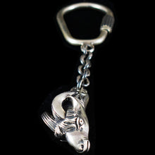 Load image into Gallery viewer, Ram&#39;s Head Sterling Silver Keychain - High Quality Item - Nobility - Capricorn
