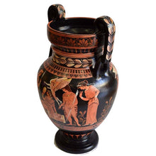 Load image into Gallery viewer, Paris &amp; Helen - Heracles &amp; Nike  - Red Figure Volute Krater Vase - Museum Replica
