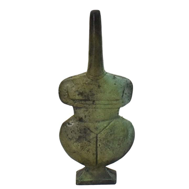 Cycladic Violos Female Greek Bronze small statue - Abstract Art statue - Simplicity