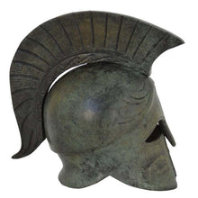 Load image into Gallery viewer, Corinthian Bronze mini Helmet with Athena and Pegasus carvings
