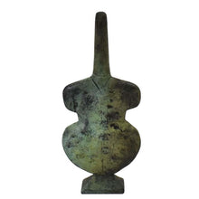 Load image into Gallery viewer, Cycladic Violos Female Greek Bronze small statue - Abstract Art statue - Simplicity
