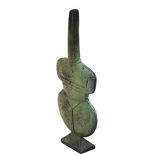 Load image into Gallery viewer, Cycladic Violos Female Greek Bronze small statue - Abstract Art statue - Simplicity
