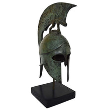 Load image into Gallery viewer, Corinthian Bronze small Helmet on Marble Base
