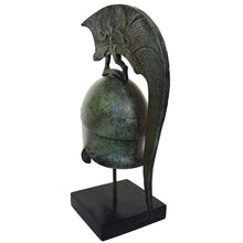 Load image into Gallery viewer, Corinthian Bronze small Helmet on Marble Base
