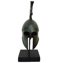 Load image into Gallery viewer, Corinthian Bronze small Helmet on Marble Base
