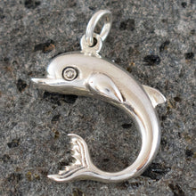 Load image into Gallery viewer, Dolphin Sterling Silver Pendant
