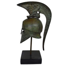 Load image into Gallery viewer, Corinthian Bronze mini Helmet with Goat carvings and Griffin Design
