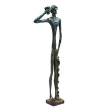 Load image into Gallery viewer, Asclepius God of Medicine Bronze Figurine - Rod with Snake - Healing Powers
