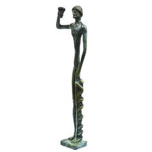 Load image into Gallery viewer, Asclepius God of Medicine Bronze Figurine - Rod with Snake - Healing Powers
