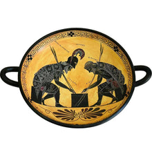 Load image into Gallery viewer, Achilles and Ajax Black Figure small Kylix Vase by Exekias - Vatican Museum
