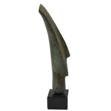 Load image into Gallery viewer, Cycladic Bronze Head on marble base - Ancient Art Abstract - Simplicity
