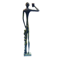 Load image into Gallery viewer, Asclepius God of Medicine Bronze Figurine - Rod with Snake - Healing Powers
