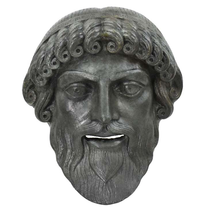 Poseidon Pure Bronze Mask - God of The Sea - First Theater of the World