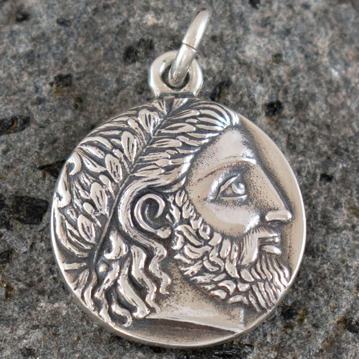 Phillip II Macedon Depicting Zeus Coin Pendant - King of the Olympians Gods