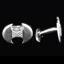 Load image into Gallery viewer, Double Headed Axe Silver Cuff link - Minoan period - Palace of Knossos - Crete
