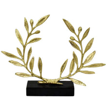 Load image into Gallery viewer, Pure Bronze Olive Wreath on Marble Base - Ancient Olympic Games Prize - Kotinos
