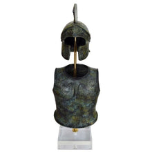 Load image into Gallery viewer, Pure bronze small Helmet Armor set - Ancient Athenian Hoplite soldiers infantry
