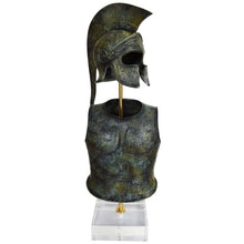 Load image into Gallery viewer, Pure bronze small Helmet Armor set - Ancient Athenian Hoplite soldiers infantry
