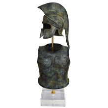 Load image into Gallery viewer, Pure bronze small Helmet Armor set - Ancient Athenian Hoplite soldiers infantry
