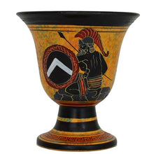 Load image into Gallery viewer, Pythagoras Fair Cup - Spartan King Leonidas Hand Painted on outside
