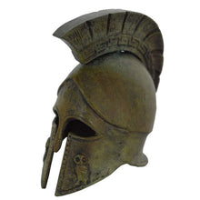 Load image into Gallery viewer, Corinthian Mini Bronze Helmet with Owl carvings
