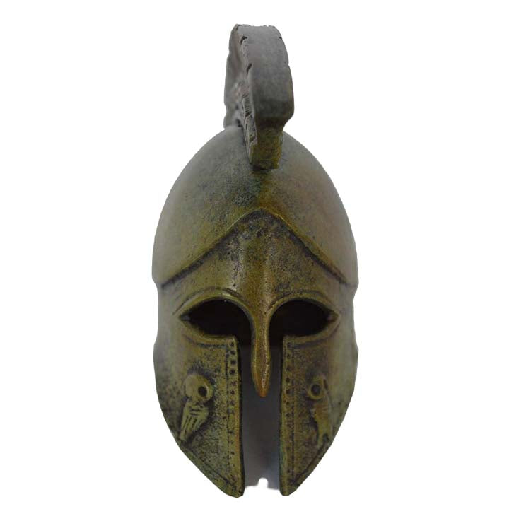 Corinthian Mini Bronze Helmet with Owl carvings