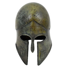 Load image into Gallery viewer, Corinthian Mini Bronze Helmet with Owl carvings - Museum replica
