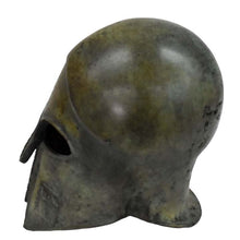 Load image into Gallery viewer, Corinthian Mini Bronze Helmet with Owl carvings - Museum replica
